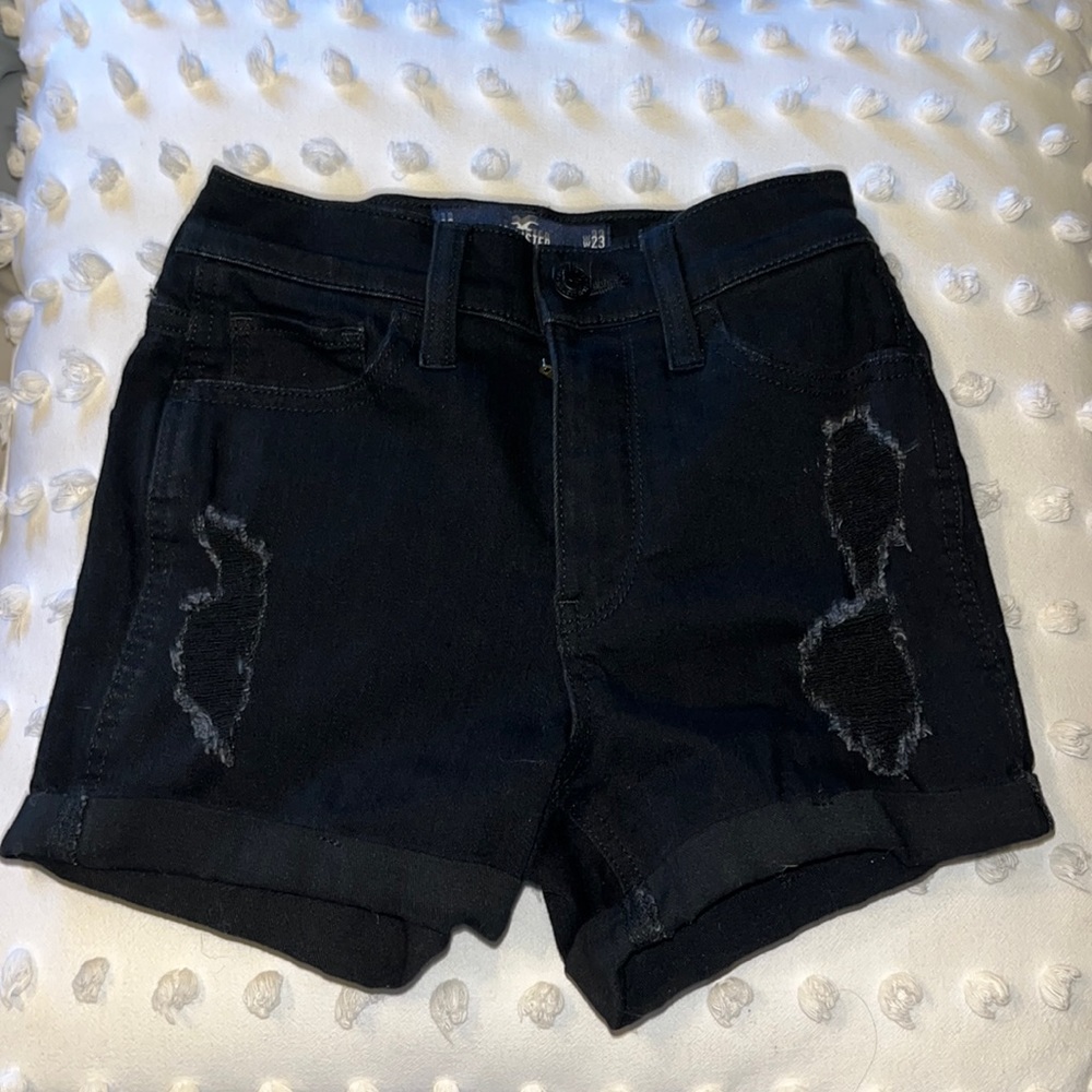 Black Hollister High Rise Shorts